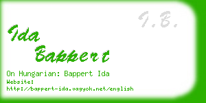 ida bappert business card